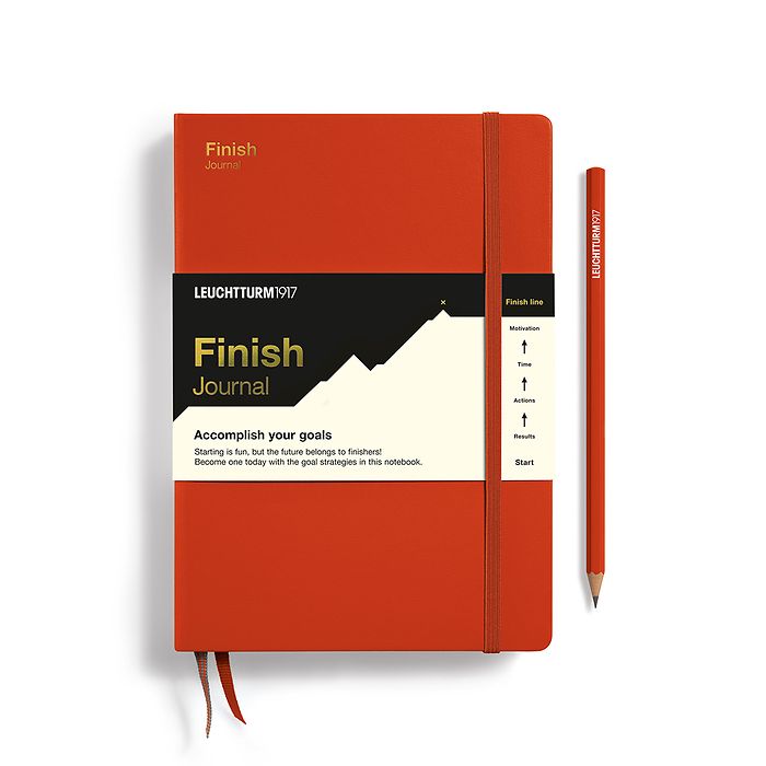 Finish Journal Medium (A5), Couverture rigide, Fox Red, Anglaise