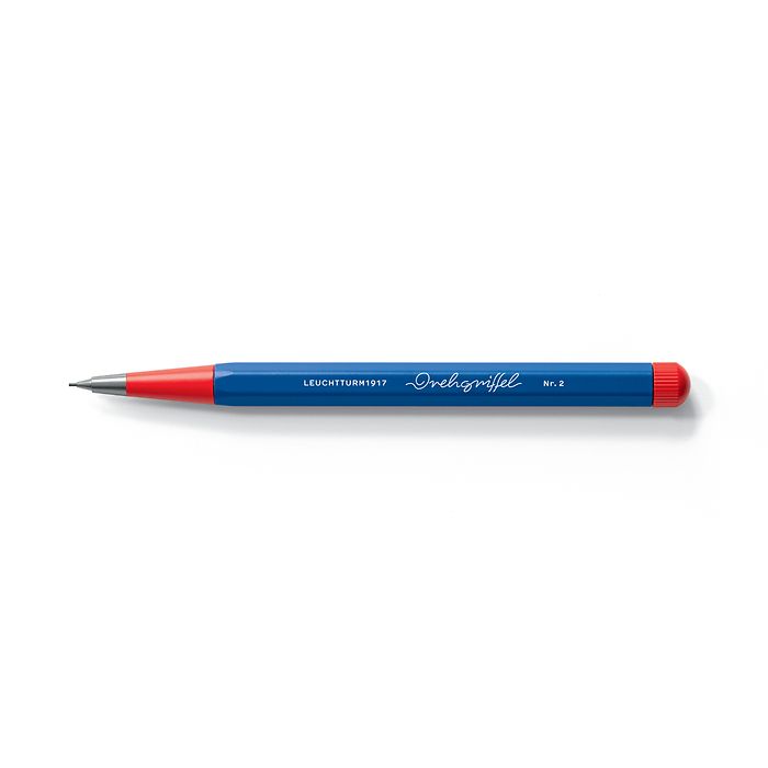 Drehgriffel Nr. 2, Bleu Roi/Rouge, Crayon mécanique - Édition Bauhaus